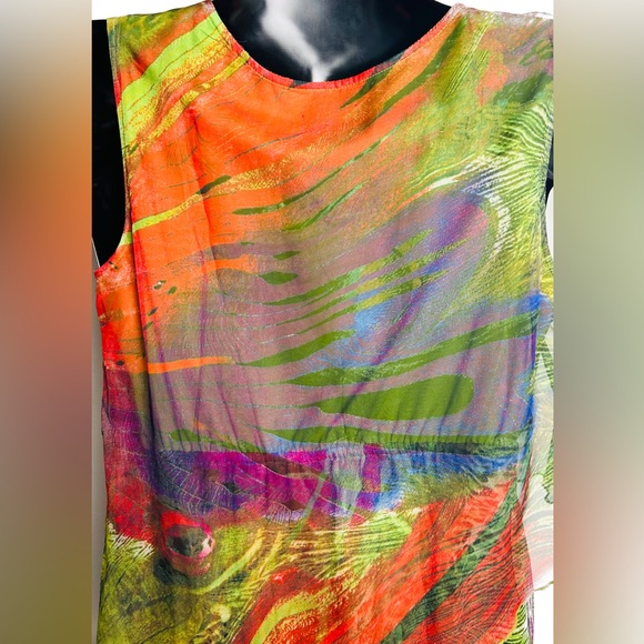 Beautiful Vibrant Peacock Inspired Dress *NWT - Picture 13 of 14